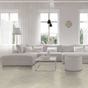 Novelle-Visgraat van Hebeta in de kleur Landhuis-Eiken-Wit-Geolied - PVC vloeren
